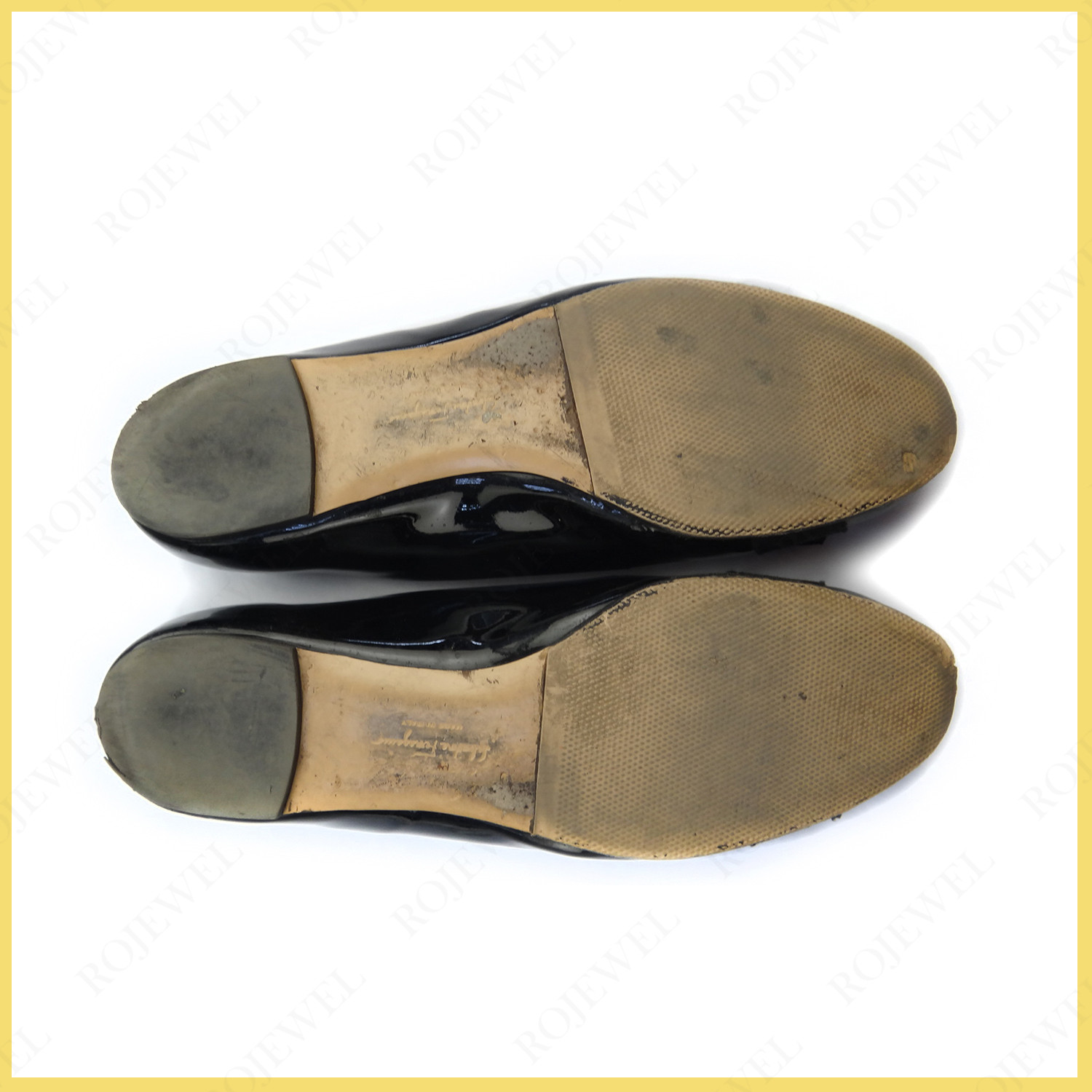 菲拉格慕（Ferragamo）鞋子清潔保養(yǎng)補色前后對比