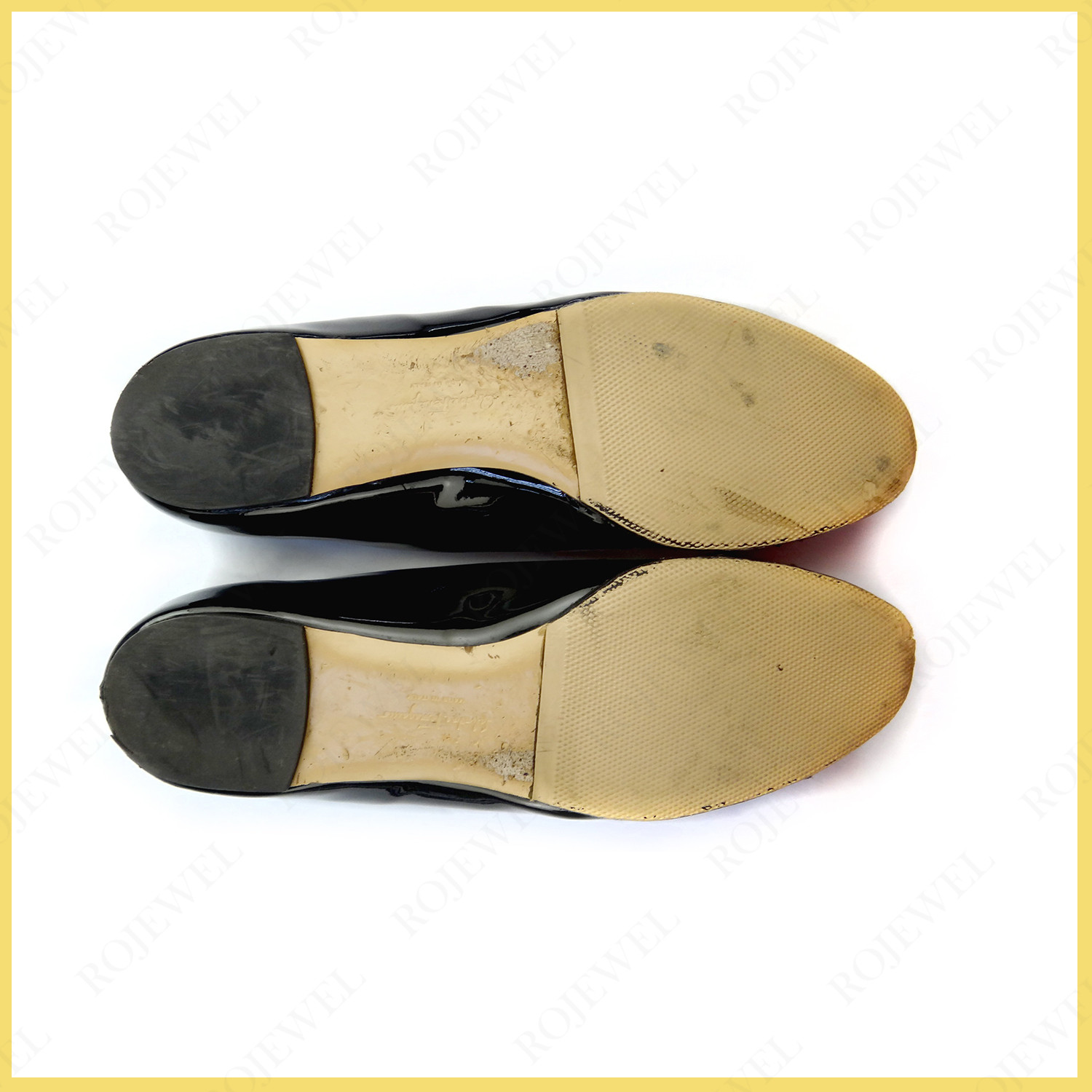 菲拉格慕（Ferragamo）鞋子清潔保養(yǎng)補色前后對比