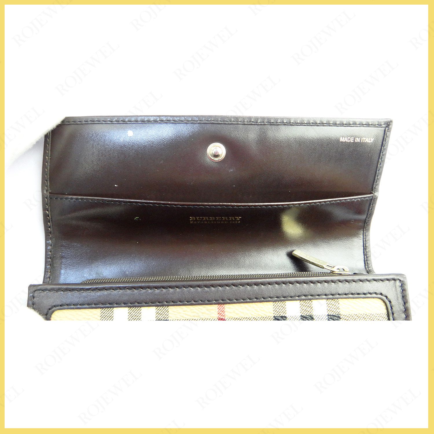 巴寶莉（Burberry）錢夾清潔補(bǔ)色刷邊油前后對(duì)比
